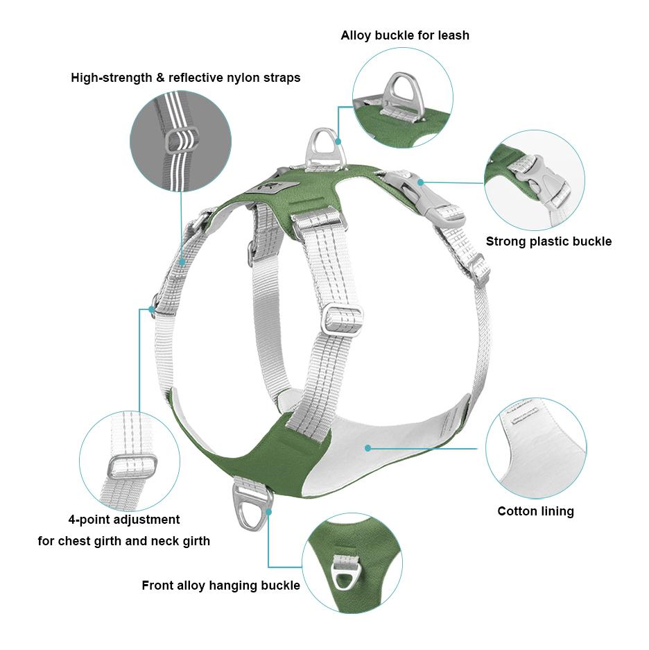 Шлейка для домашних собак, жилет без тяги, светоотражающий ошейник для дрессировки собак, ошейник для средних и больших собак, большая порода, хаски, лабрадор, товары для домашних животных