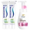 Набор Sensodyne Свежая мята Зубная паста и Dove Очищающая пенка