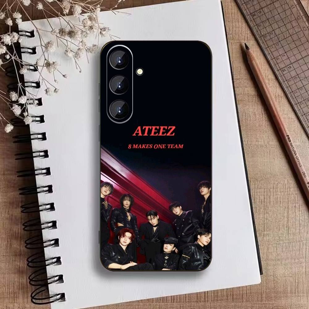 Hot Y-ATEEZ Kpop Phone Case For Samsung Galaxy A73,A21s,A22,A31,A52,A53,A71,A41Soft Black Shell