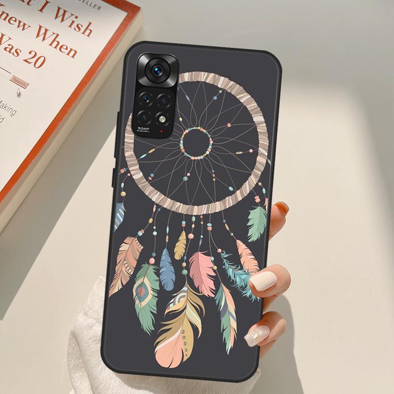 Чехол Dream Catcher Feather Wolf для Xiaomi Redmi Note 11 10 9 8 Pro Note 11S 10S 9S 8T K50 K40 9A 9C 10A 10C