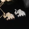 Thailand Auspicious Baby Elephant Corsage Alloy Diamond Brooch Fashion Badge Collar Pin Clothing Accessories
