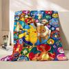 Low Stock! Pokemon Eeveelution Queen Blanket - Soft Cozy Blanket for Couch, Sofa, or Bed, Office Travel Camping Holiday Gifts