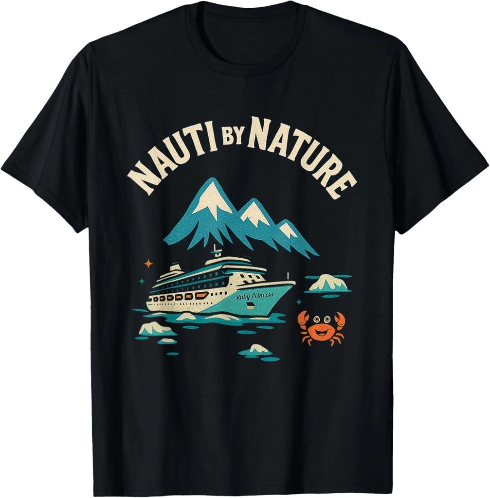 Унисекс футболка с принтом круизного подарка Nauti by Nature