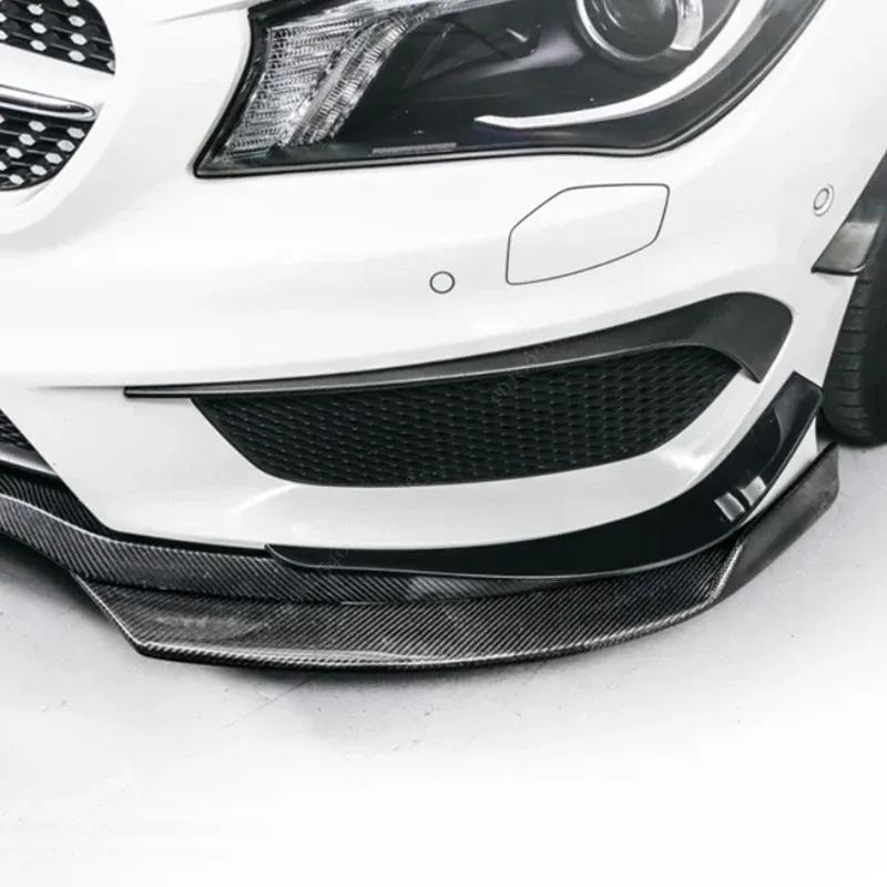 Front Bumper Spoiler Blade Canards For Mercedes Benz CLA W117 C117 Pre-facelift CLA200 45AMG 2013-2015 Splitter Trim Accessories