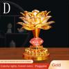 220V Buddhist Lamp LED Night Light Buddha Music Machine Lotus Flower Lamp  Temple