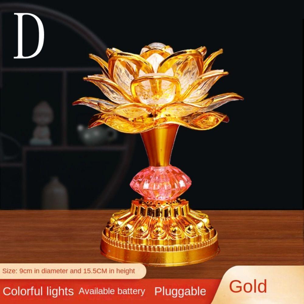 220V Buddhist Lamp LED Night Light Buddha Music Machine Lotus Flower Lamp Temple