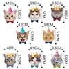 8pcs Cat Theme Supplies Cute Cat Face Insert Card Non Toxic DIY Cat Cupcake Toppers Disposable Single Side Cake Flag Kids