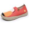 2025 Women Driving Footwear Floral Art Slip-On Flats Breathable Anti-Slip Casual Walking Shoes Round Toe Painted Loafers