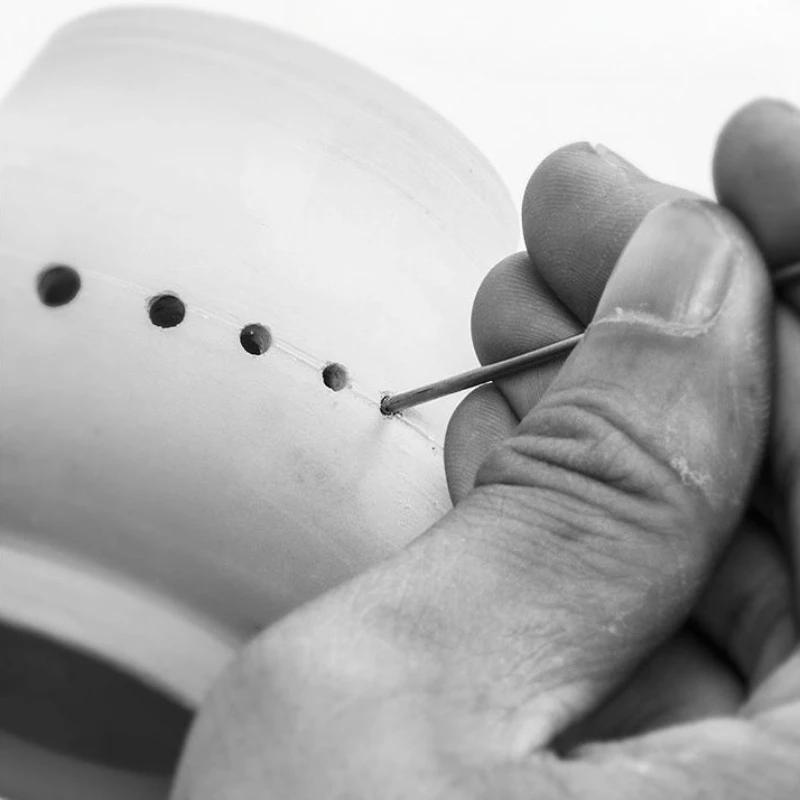 6 Pieces/set of Stainless Steel Hole Puncher Carving Sculpture Modeling Pottery Cutting and Punching Ceramic Polymer Clay Tools