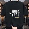 Ретро Уличная Унисекс Футболка с Принтом Криминальное Чтиво Для Унисекс Футболка Летняя Новая Унисекс Повседневная Футболка