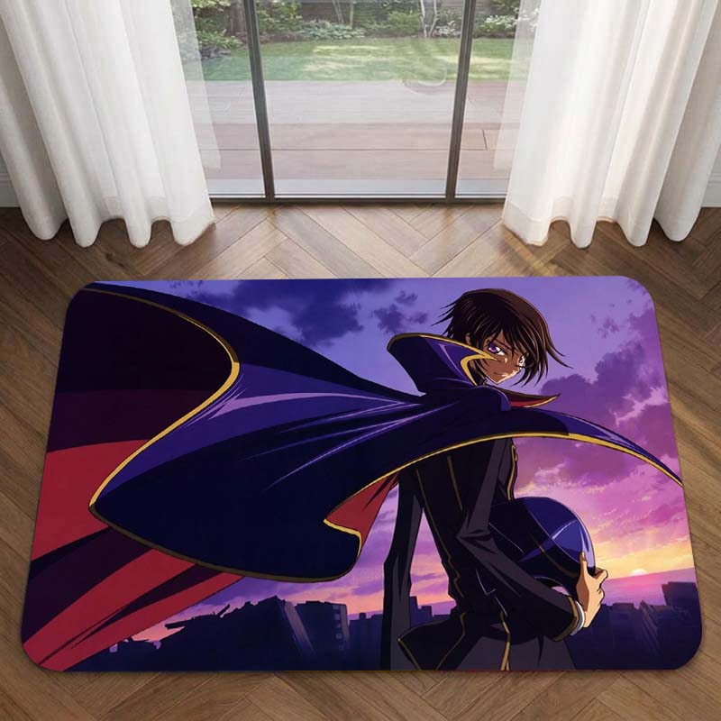 Code Geass Lelouch with Mecha Anime Print Area Rug, Non Slip Soft Floor Mat, Home Decor Living Room Bedroom Carpet