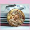 Mary Virgin Blessed Artistic Round Keyring Keychain For Faith Gifts Inspiration