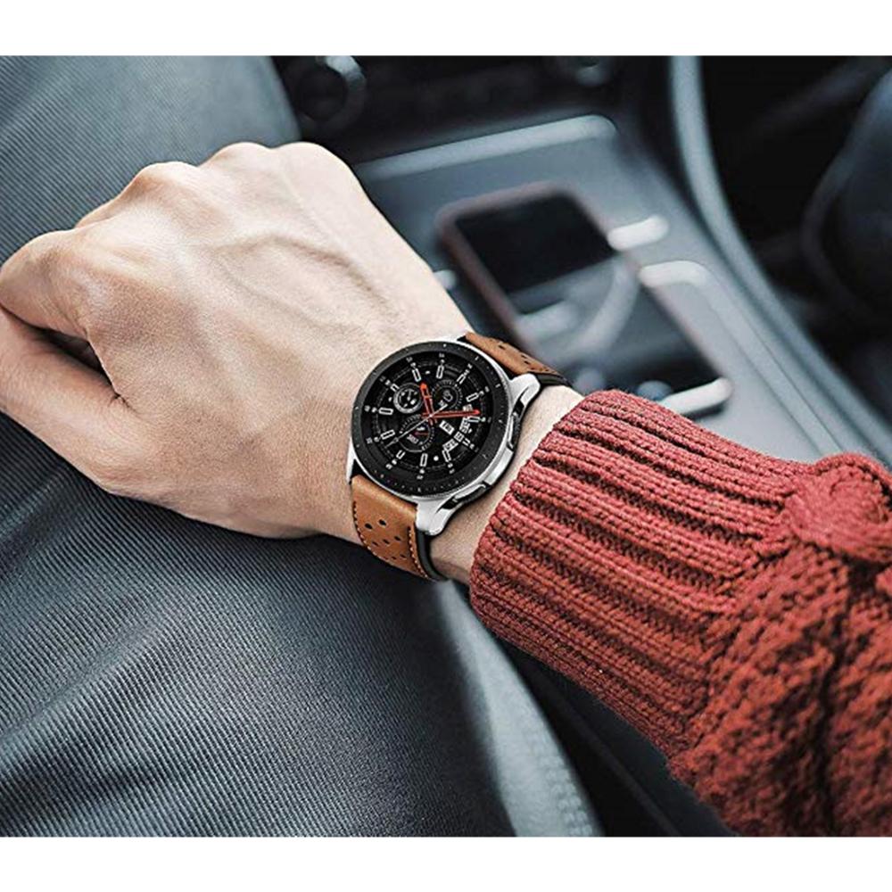 Ремешок 20/22 мм для Galaxy Watch 6 5 4 Classic 46 мм/42/Active Samsung Gear S3/спортивный ремешок из натуральной кожи Huawei Watch GT S 3 2 46