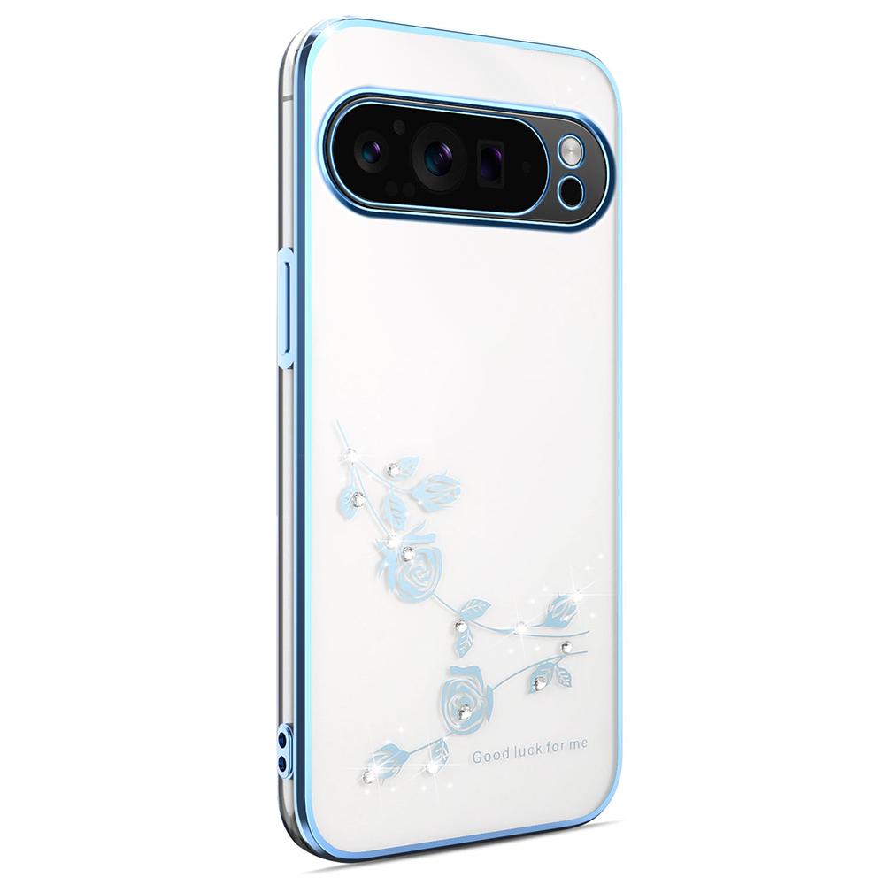 KADEM For Google Pixel 10 Pro XL Case Flower Rhinestone Decor TPU Phone Cover