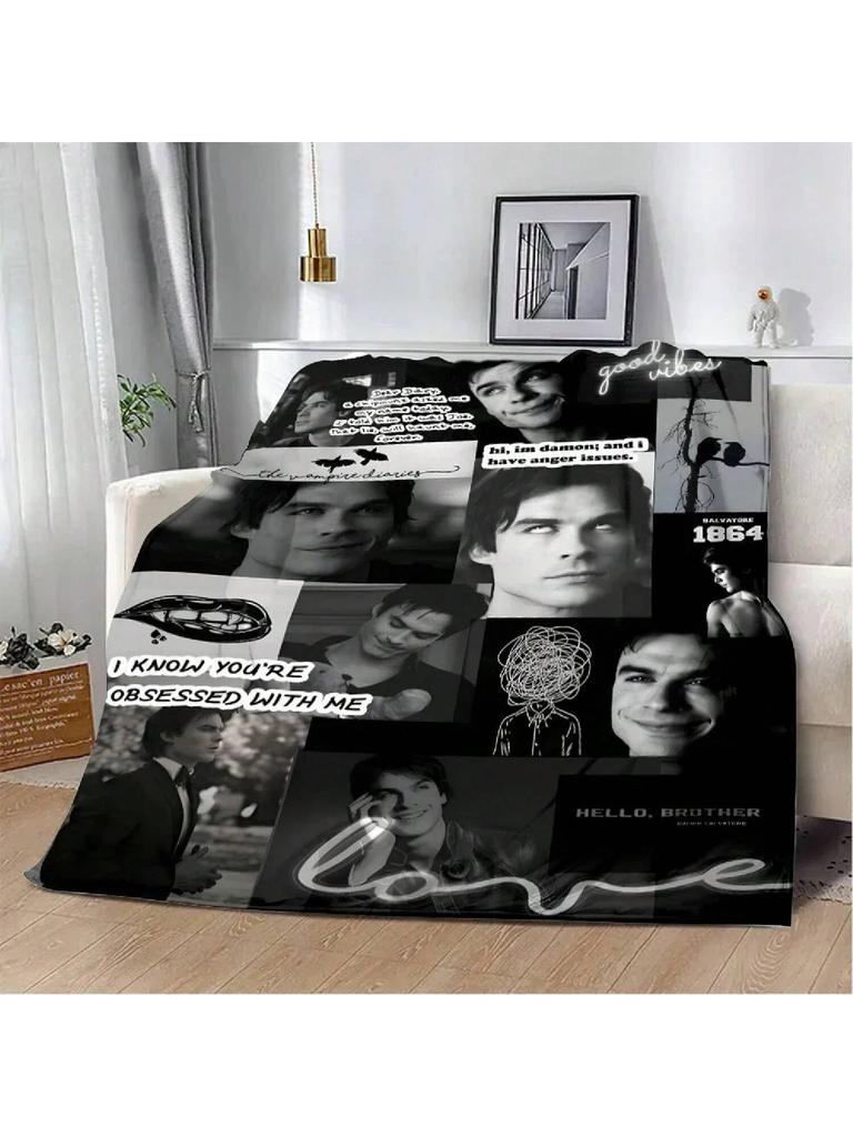Horror Movie Throw Blanket And Flannel For Couch Bed Sofa Halloween Lightweight Fan Gifts Throw Blanket