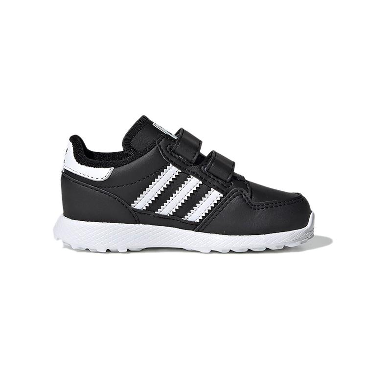 adidas Оригиналы Forest Grove Устойчивые к истиранию Низкие кроссовки для малышей Черно-белые для младенцев и малышей EG8962