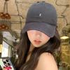 Baseball Cap Female Simple Soft Top Summer Black Wide Brim Big Face Small Peaked Cap Male