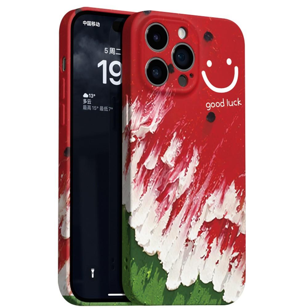 Чехол-пленка Hail red watermelon для iPhone 15, Apple 17promax, всесторонний, 12, противоударный, 11, женские модели