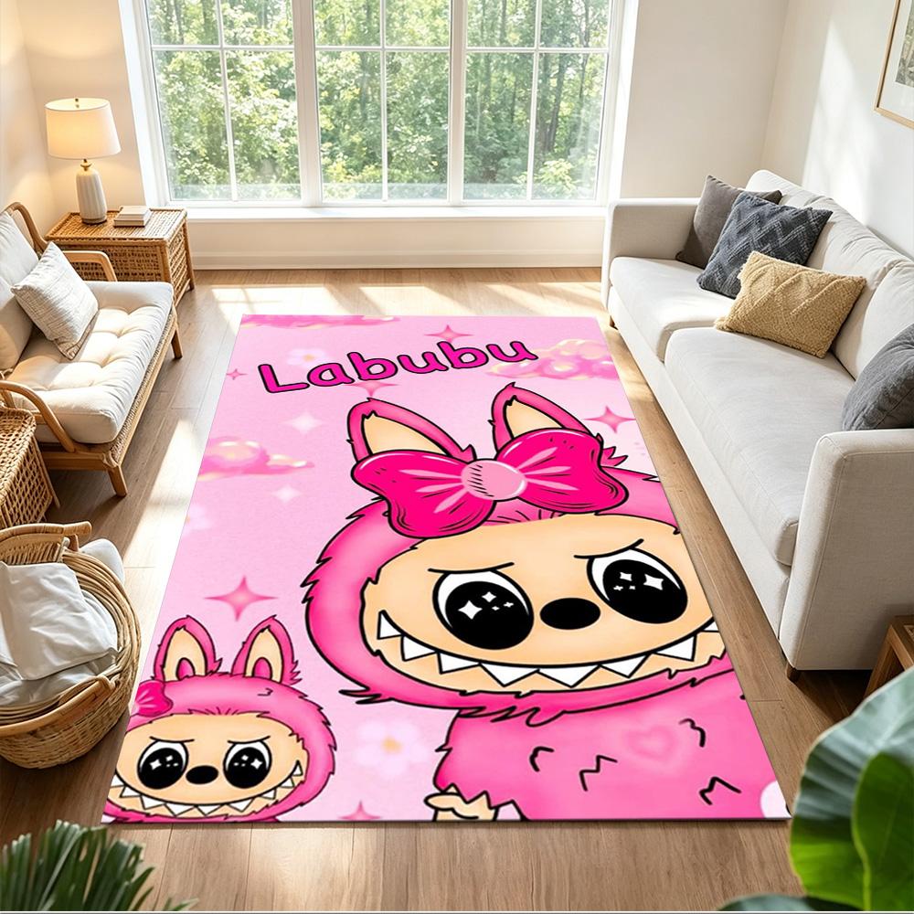 Labubu Carpet Suitable for Playrooms Living Rooms Hallway Study room Antislip Carpet Decorate Offices Birthday/Christmas Gift