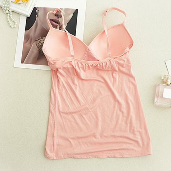 Женская майка со встроенным бюстгальтером, регулируемые бретельки-спагетти, повседневные майки без рукавов под одеждой для занятий йогой