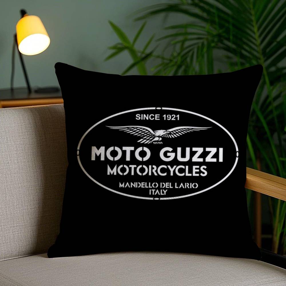 Brand Moto G-GuzziS Pillow Case Office Sofa Dorm Chair Back Short Plush Double-sided Printing Home Cushion Cover