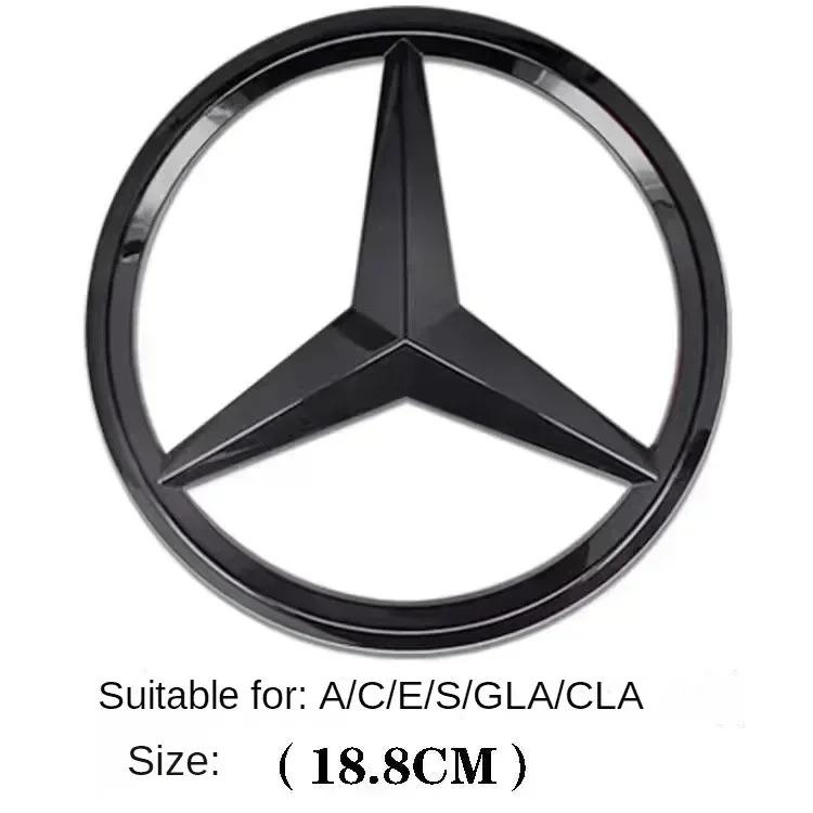 VRF2 1Pc ABS Car Front Grille Badge Decal Cover Emblem for Mercedes Benz W204 W205 W210 W211 W212 W213 C E Class GLA GLK ML GLC GLE