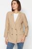 Women's Fashion New Blazer Jacket Mink Oversize Lined Double Breasted Closure Woven Blazer Coat