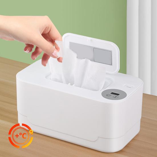Baby Wipe Warmer Portable Temperature Adjustable USB Powered Large Capacity Wet Tissue Dispenser Heater