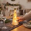 Bedroom Night Lamp LED Lighted Christmas Tree Tabletop Decoration, Battery Operated Xmas Light, Soft Warm Glow Light Holiday Ornament with Star Topper