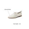 Fashion New Genuine Leather Loafers Spring/Autumn Round Toe Chunky Heel Women Pumps Lace Shoes for Women Ladies Shoes Comfort Low Heels