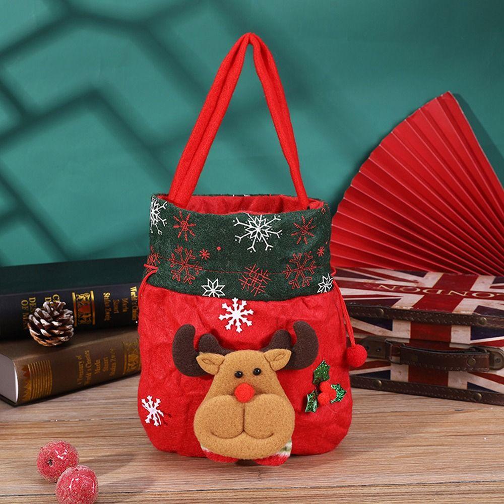 Bag Snowman Gifts Stockings Candy Bags Wrapping Pouch Xmas Drawstring Bags Christmas Gift Bag