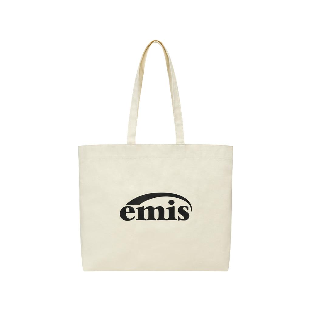 Emis Logo Oxford Shoulder Bag Ivory