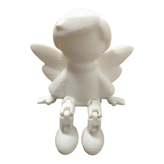 Фигурка ангела с подвижными ногами, 3D-печатная статуэтка ангела-хранителя, Сидящий ангел, Настольное украшение для домашнего офиса, полки