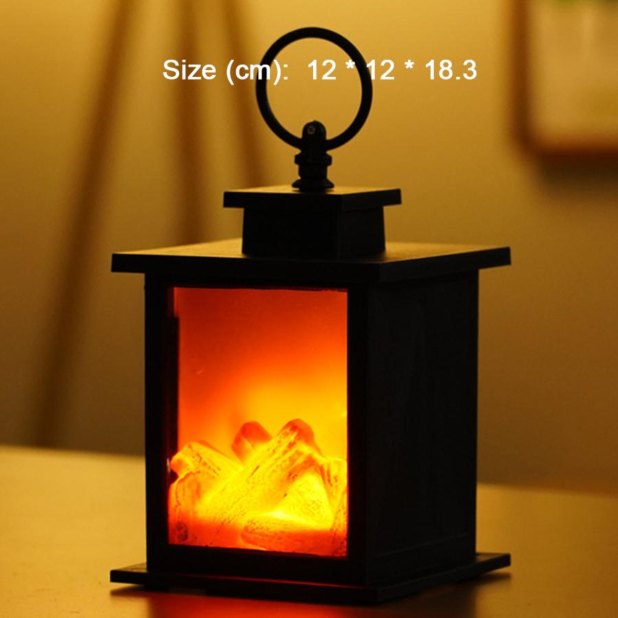 LED Simulation Flame Lamp Nordic Style Decorative Fireplace Lamp Creative Home Crafts Atmosphere Night Light
