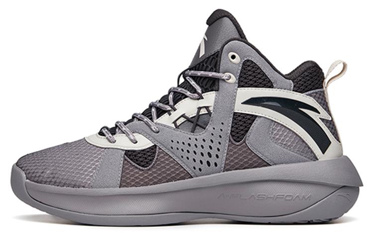 Men's Sneakers Anta Wind Tunnel 2 Abrasion Resistant Breathable High top Basketball Shoes Men's Gray