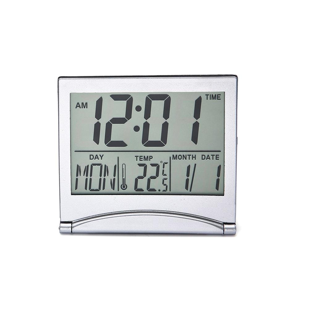 Новый цифровой дорожный будильник складной температура ЖК-часы компактный настольный таймер