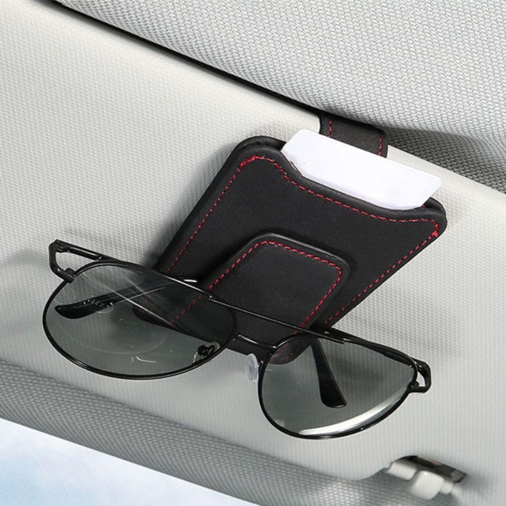Magnetic Car Visor Sunglasses Organizer Wear-Resistant Sunglasses Holder Car Glasses Clip Cards