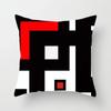 Черно-красные геометрические декоративные наволочки для гостиной, офиса, дома, наволочки для автомобиля