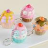 Soft Slow Rebound Cupcakes Keyring Cartoon Ice Cream Fidget Toys  Hanging Accessory