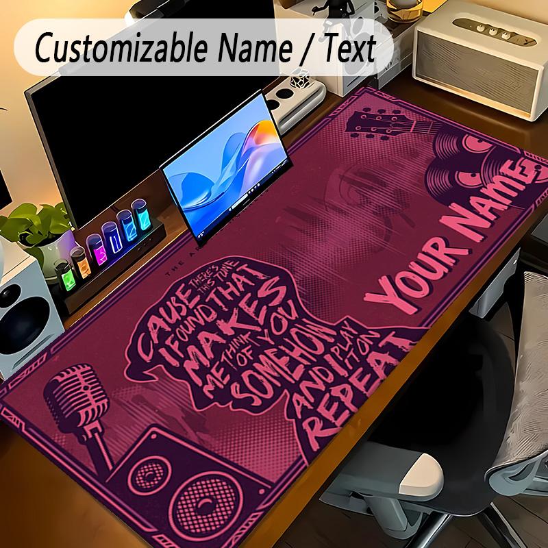 Large Mouse PadArctic Monkeys Custom Name Text Personalized Desk Mat Non Slip Gaming Pad