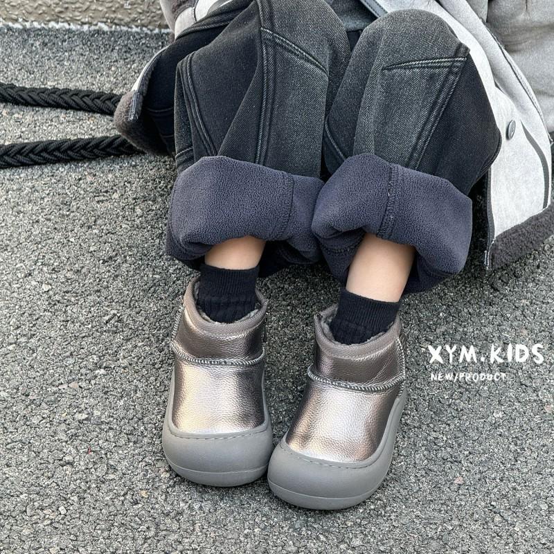 Kids Winter Snow Boots Warm Fleece Lined Ankle Boys Girls Non-Slip Rubber Sole Comfortable Indoor Outdoor Use