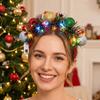 Sparkly Christmas Hair Hoop Funny Glitter Ornament Headband Children Ball Headband  Cosplay