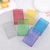 Прозрачный блестящий небольшой ящик для хранения Kpop Photo Mini Card Holder Flip Lid Photo Case Small Candle Candle Organizer