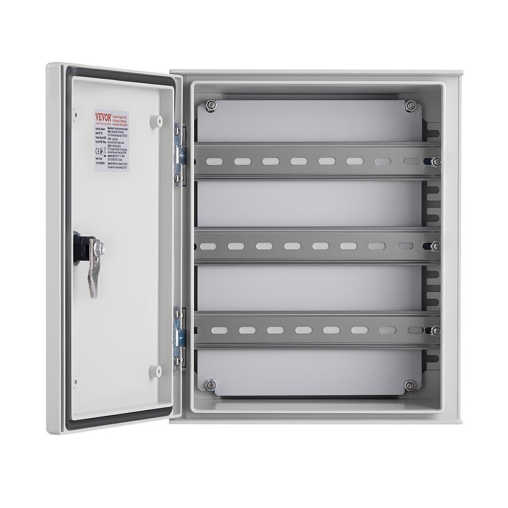 NEMA Steel Enclosure, 24 x 16 x 9\'\' NEMA 4X Fiberglass Electrical Box, IP66 Waterproof & Dustproof, Outdoor/Indoor Electrical Junction Box, with