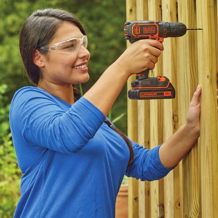 Perceuse visseuse sans fil - Black+Decker - 18V - 1 batterie 1,5Ah - Compacte et légère