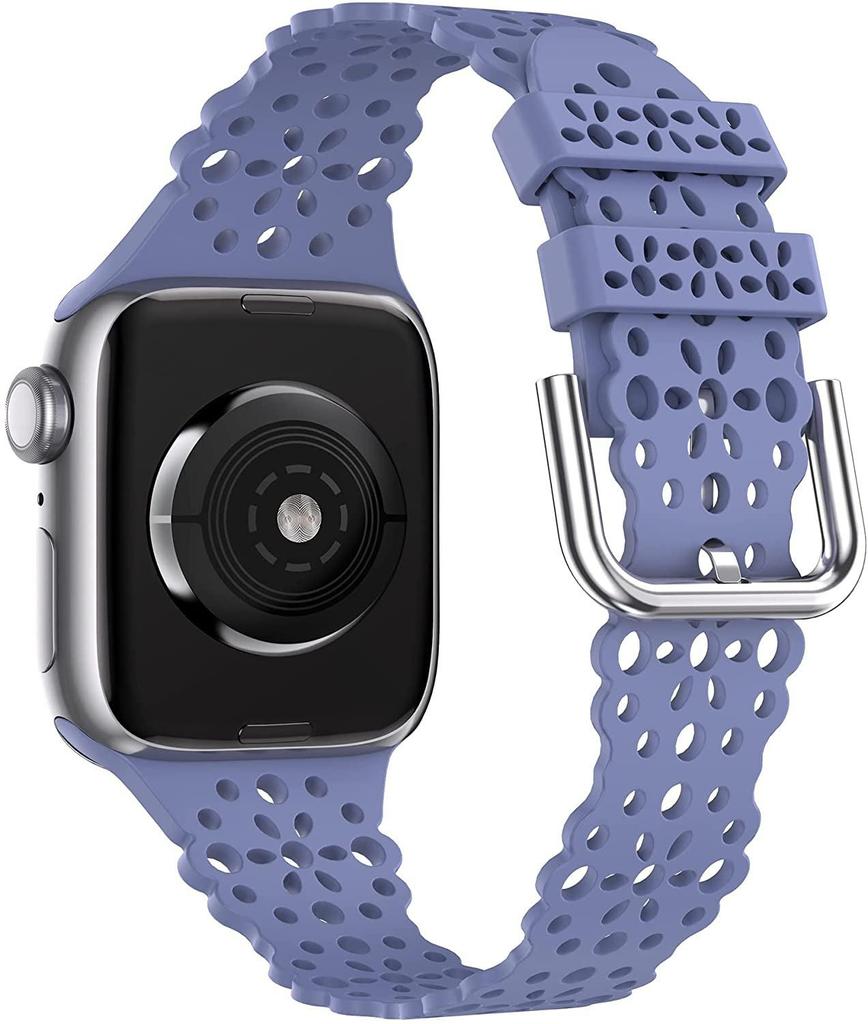 Совместим с ремешком Apple Watch диаметром 38 мм, 40 мм, 41 мм из мягкого эластичного силикона.