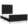 Bed Frame without Mattress Black 120 x 200 cm Fabric