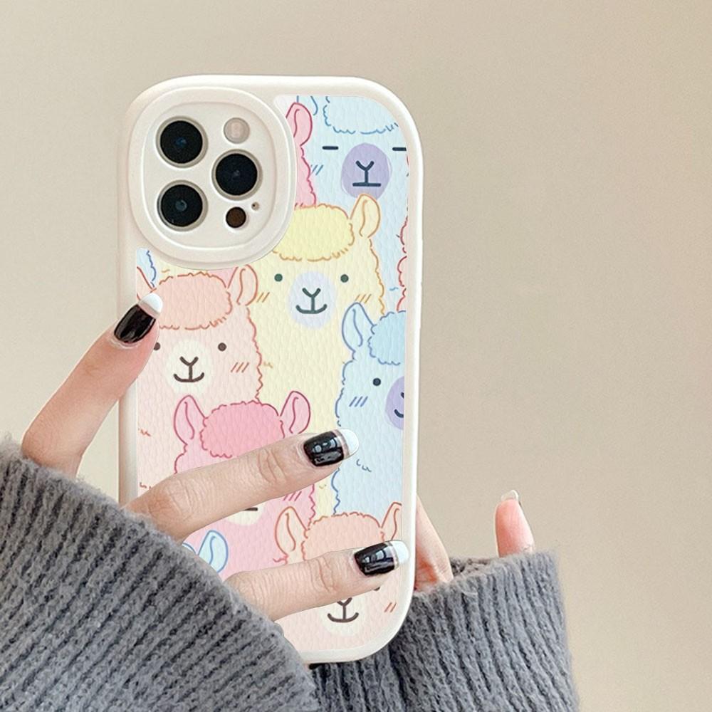 Чехол для телефона с ламами, альпаками, из твердой кожи для IPhone 14 13 12 Mini 11 14 Pro Max Xs X Xr 7 8 Plus Fundas