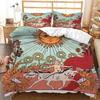 Quilt Cover Three-Piece Sun And Moon Simple Wind Bedding Digital Printing Kit