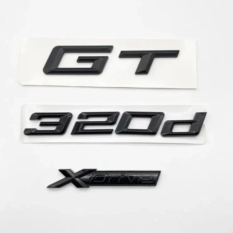 New Font GT 320d XDrive ABS Numbers Letters Emblem for BMW 3 Series E90 E46 F30 Car Trunk Logo Sticker GP6